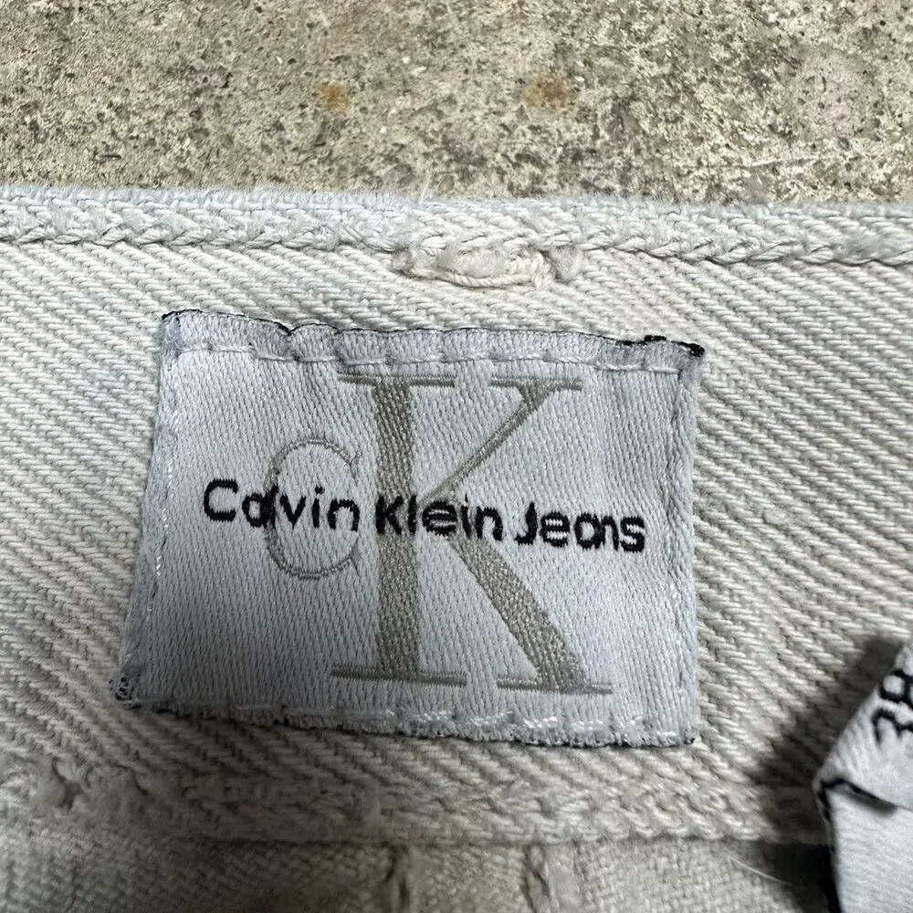 VTG Made in USA White Denim Calvin Klein Jeans Size 38x32